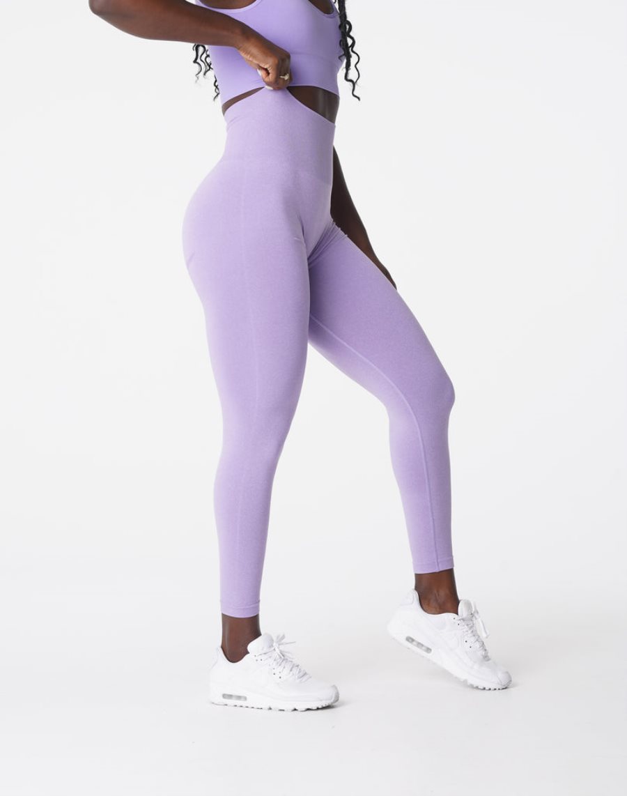 Purple Women's NVGTN Curve Seamless Leggings Dubai | A0jpfwK9