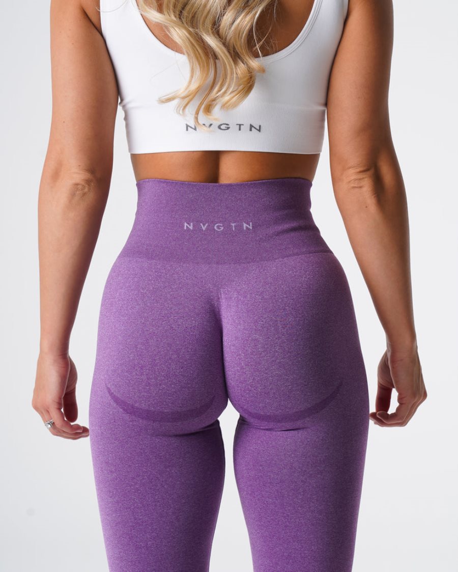 Purple Women's NVGTN Curve Seamless Leggings Dubai | aDBU7elN