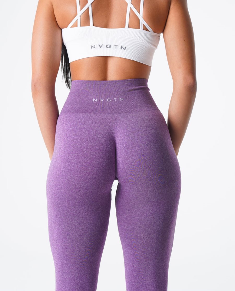 Purple Women's NVGTN NV Seamless Leggings Dubai | hFoMYfL3