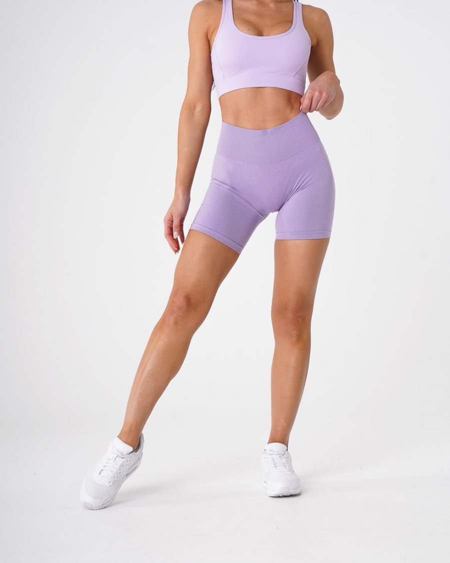 Purple Women's NVGTN Pro Seamless Shorts Dubai | znNUNAqe