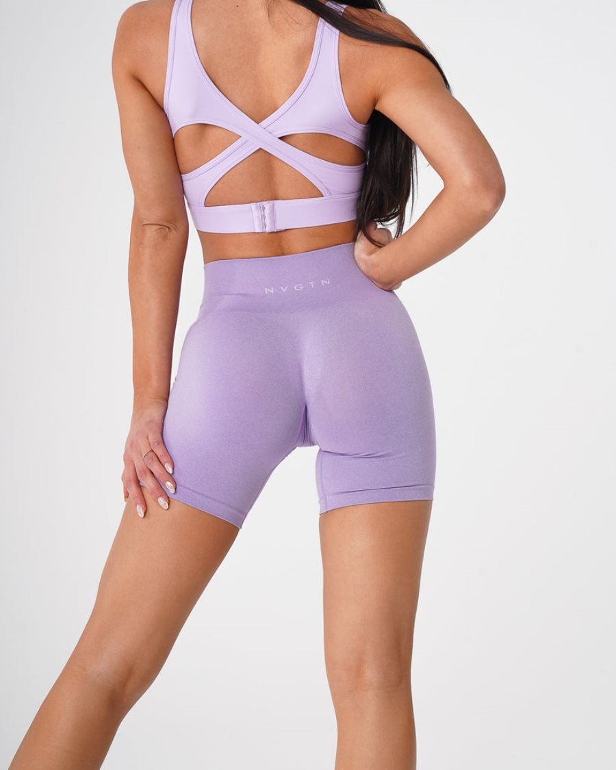 Purple Women's NVGTN Pro Seamless Shorts Dubai | znNUNAqe