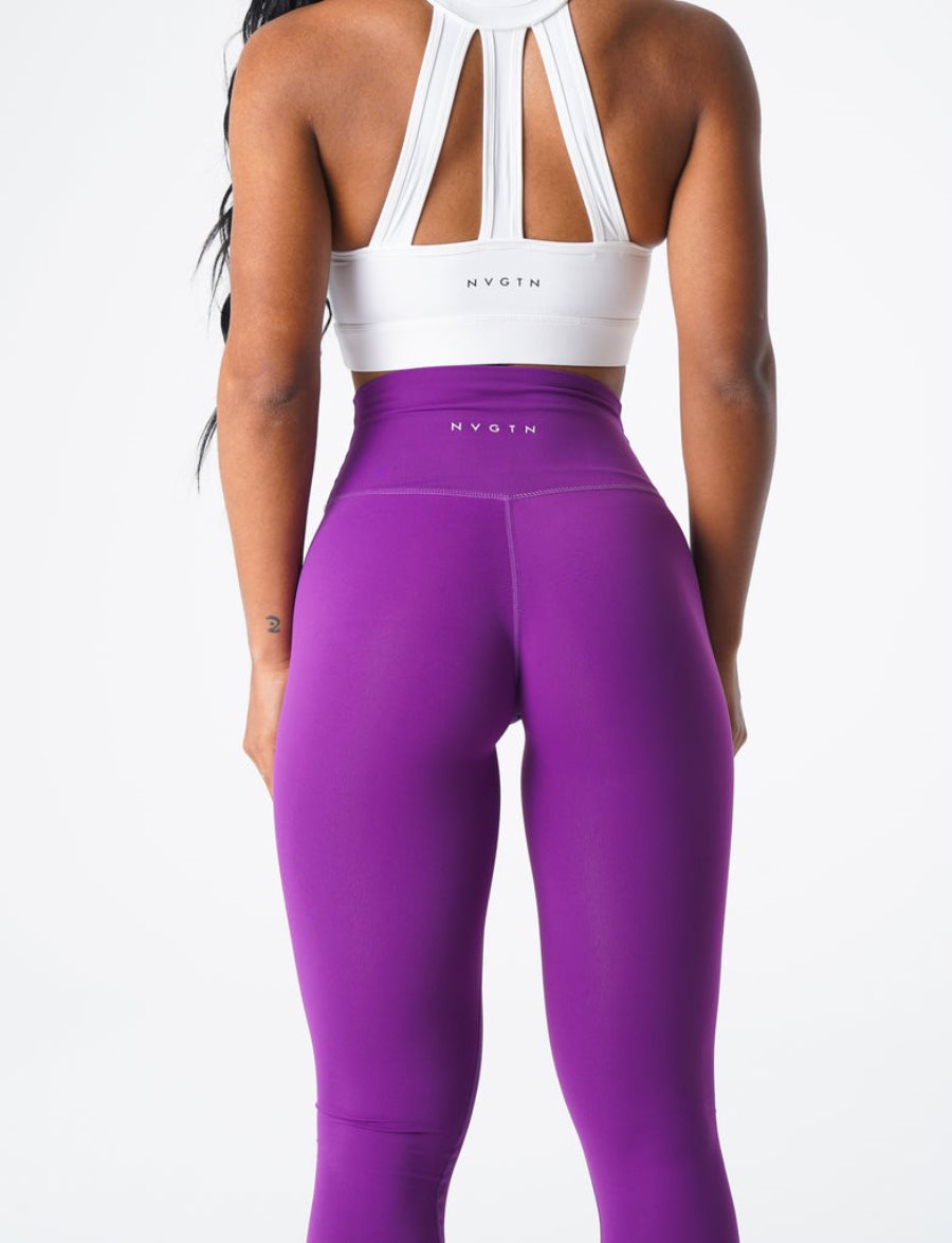 Purple Women's NVGTN Signature 2.0 Leggings Dubai | DQWWbuK0