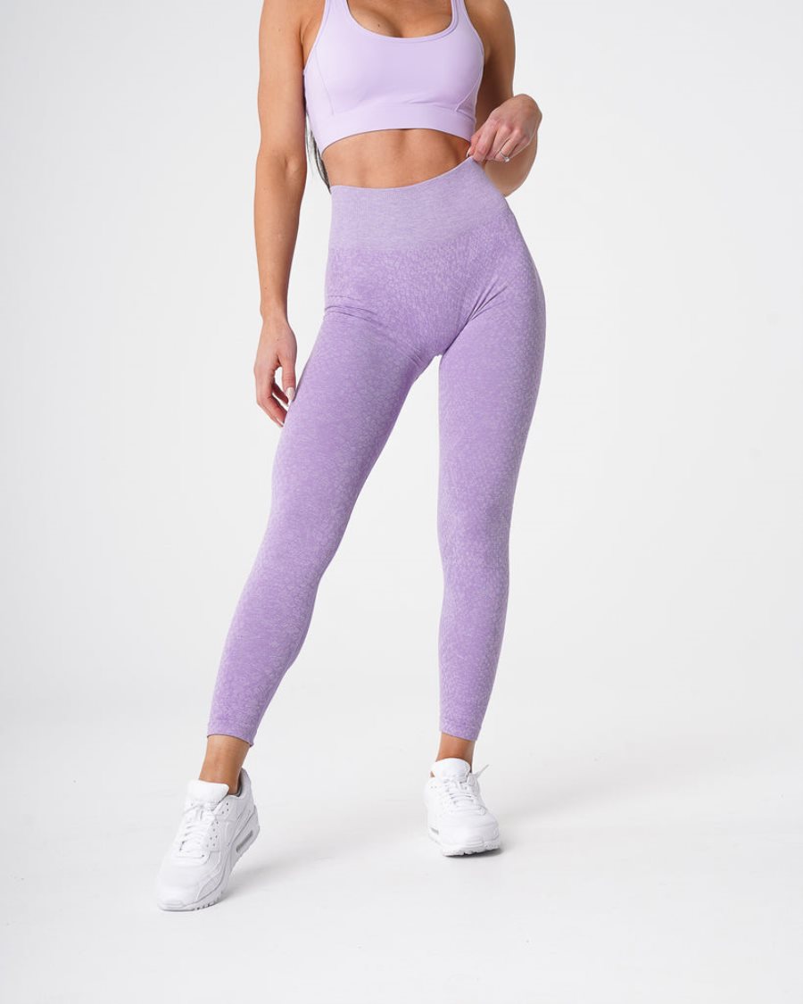 Purple Women's NVGTN Snakeskin Seamless Leggings Dubai | 7x116iOa