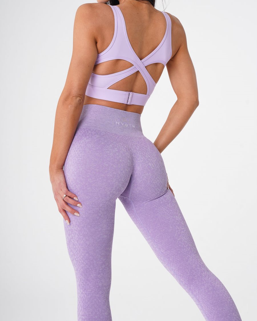 Purple Women's NVGTN Snakeskin Seamless Leggings Dubai | 7x116iOa