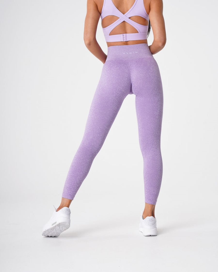 Purple Women's NVGTN Snakeskin Seamless Leggings Dubai | 7x116iOa