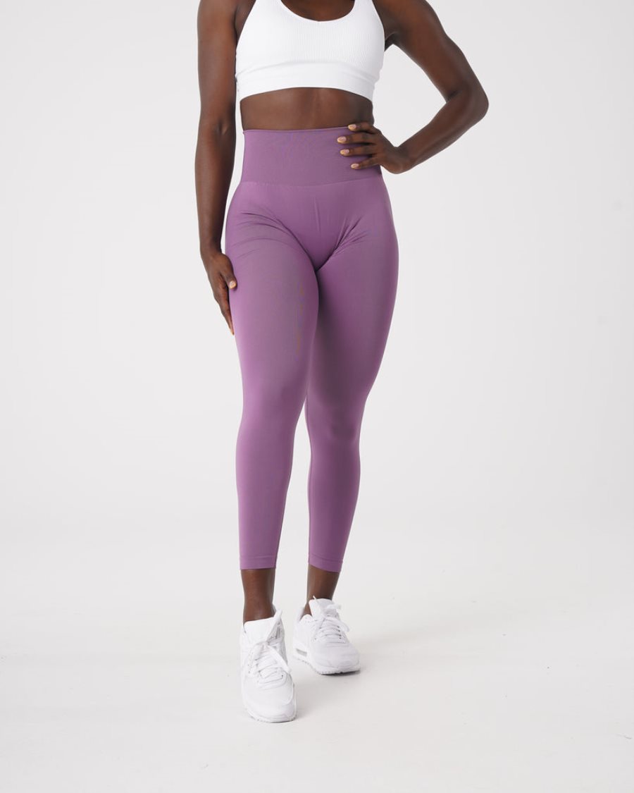 Purple Women's NVGTN Solid Seamless Leggings Dubai | dJb21LLz