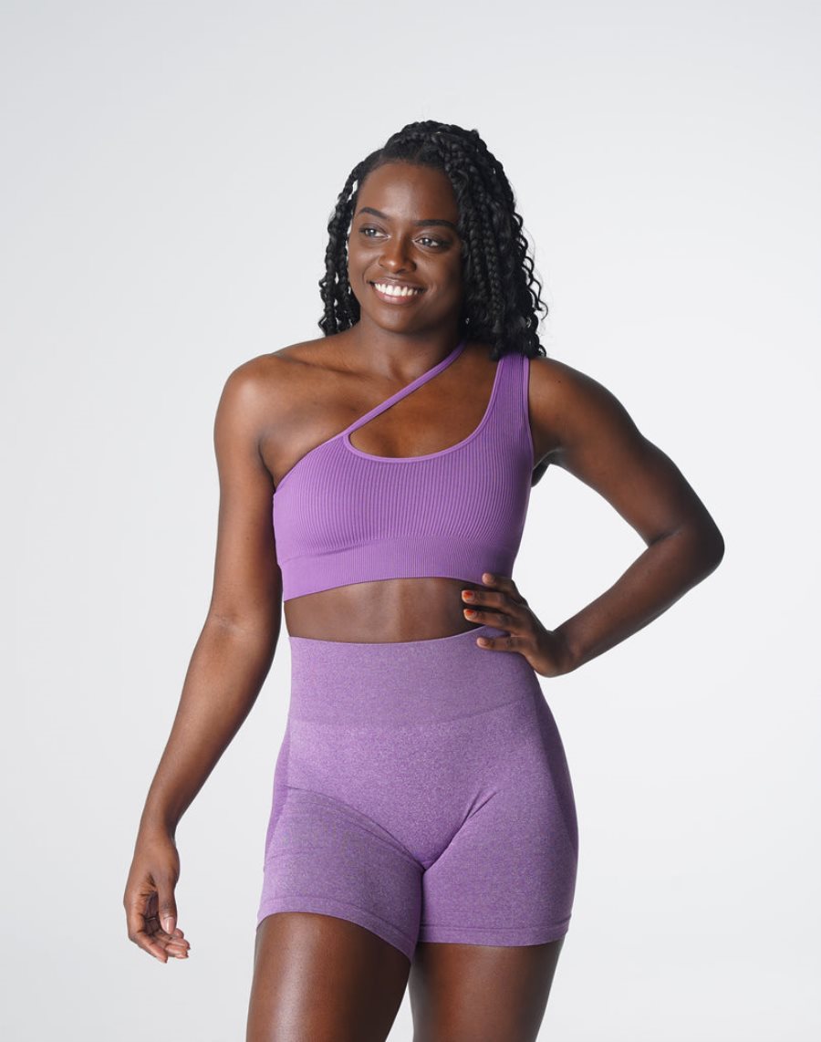 Purple Women's NVGTN Streamline Seamless Sports Bra Dubai | yrw1wkEL