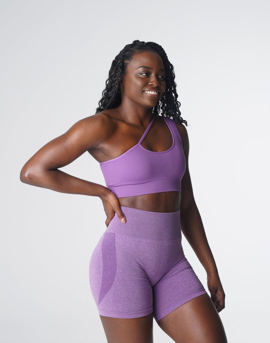 Purple Women's NVGTN Streamline Seamless Sports Bra Dubai | yrw1wkEL