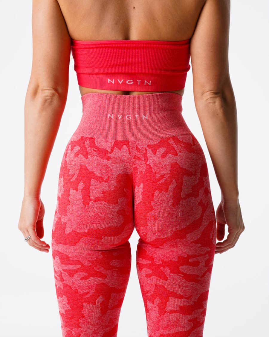 Red Women's NVGTN Camo Seamless Leggings Dubai | bNvZtJ56