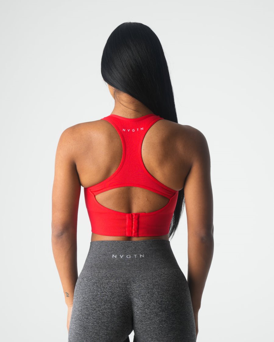 Red Women's NVGTN Ignite Seamless Sports Bra Dubai | GihpEzZI