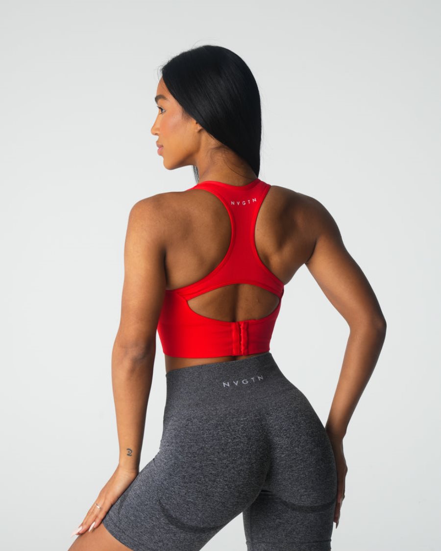 Red Women's NVGTN Ignite Seamless Sports Bra Dubai | GihpEzZI