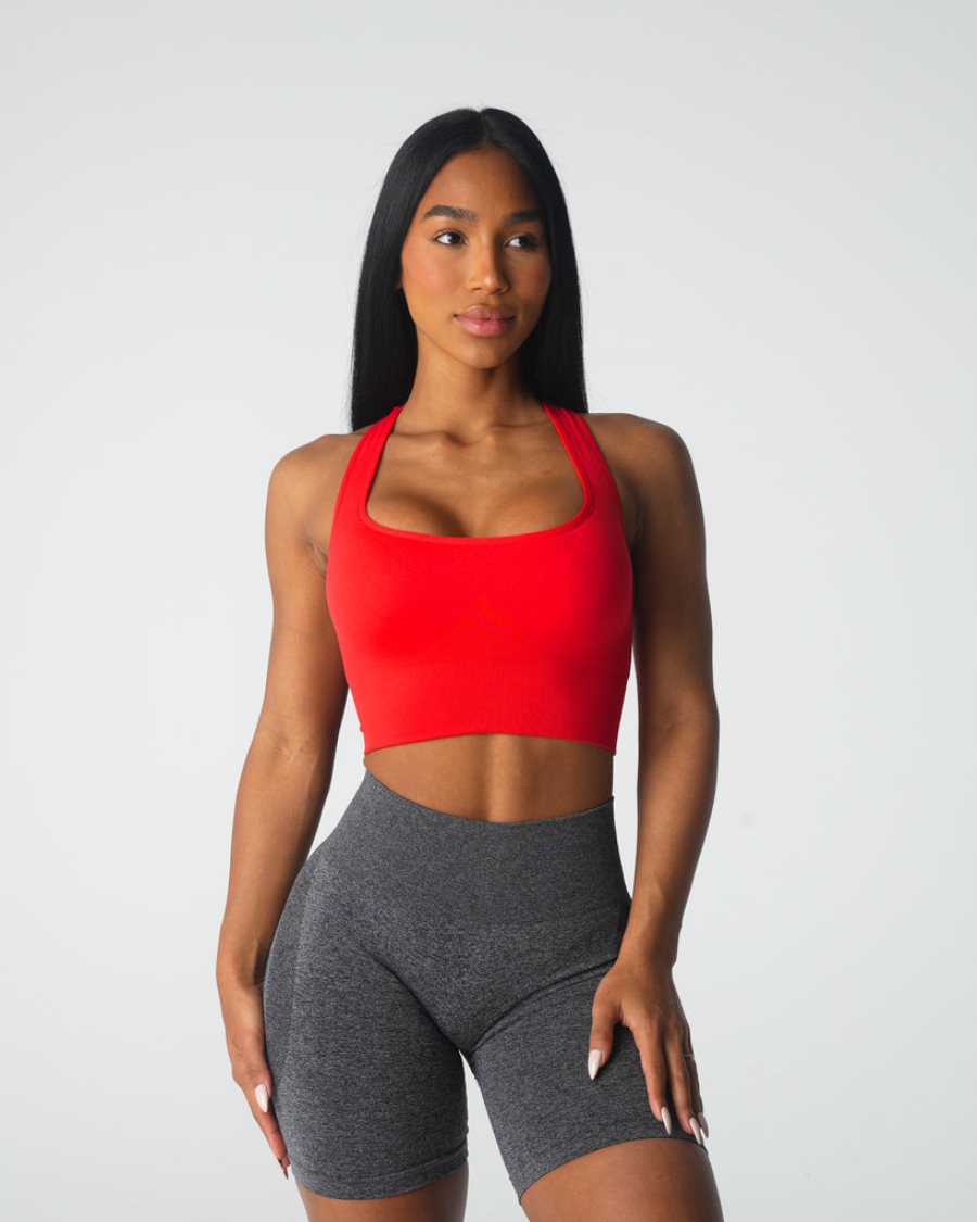 Red Women\'s NVGTN Ignite Seamless Sports Bra Dubai | GihpEzZI