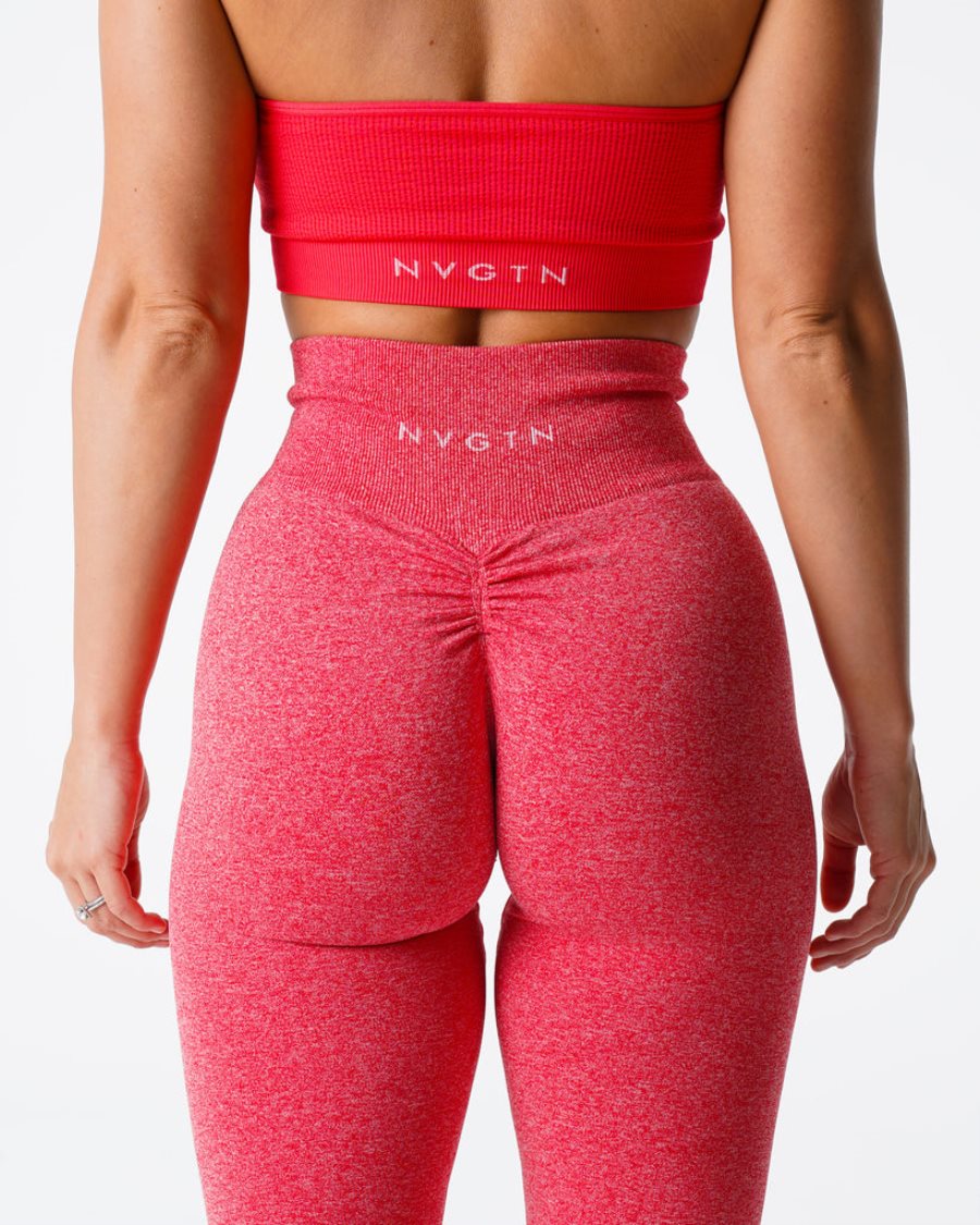 Red Women's NVGTN Scrunch Seamless Leggings Dubai | j8ATayZp