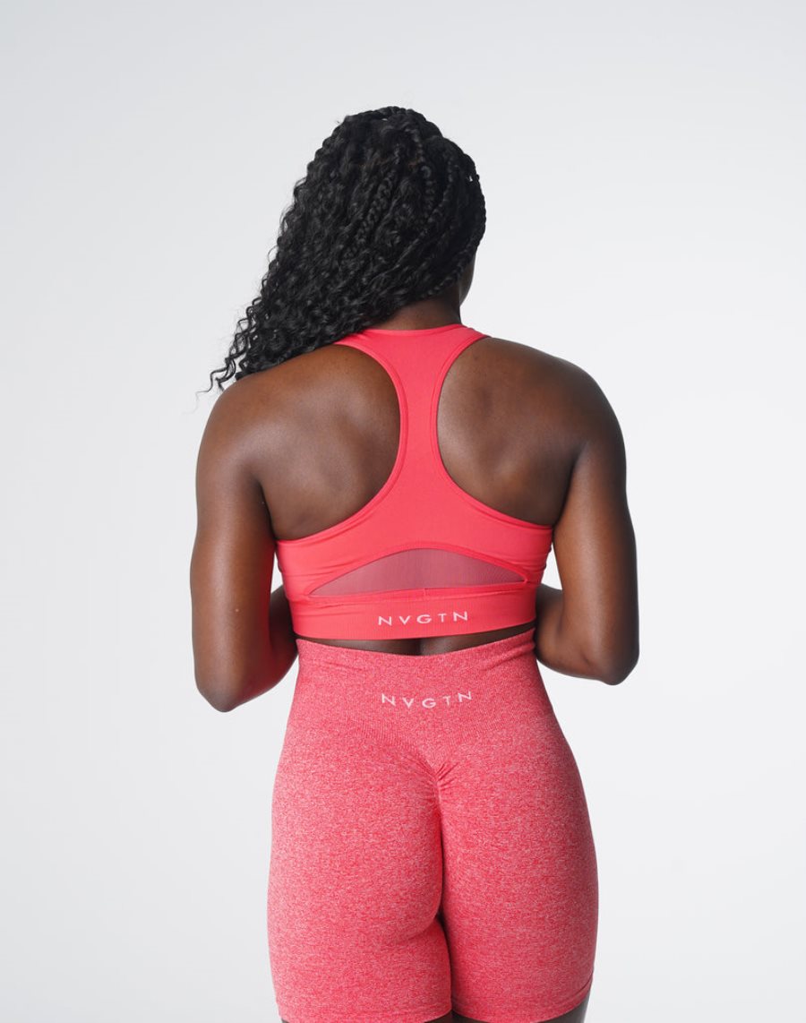 Red Women\'s NVGTN Surge Seamless Sports Bra Dubai | VxOmPefZ