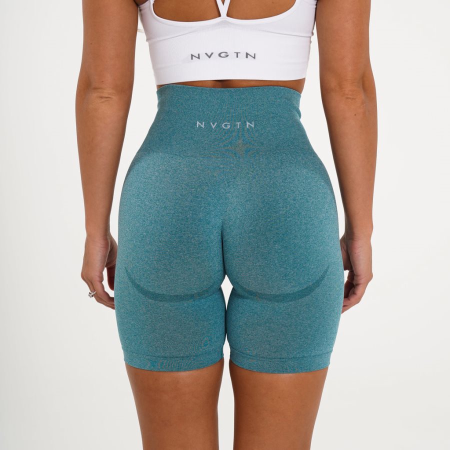 Turquoise Women's NVGTN Biker Shorts Dubai | 6UHLzFWb