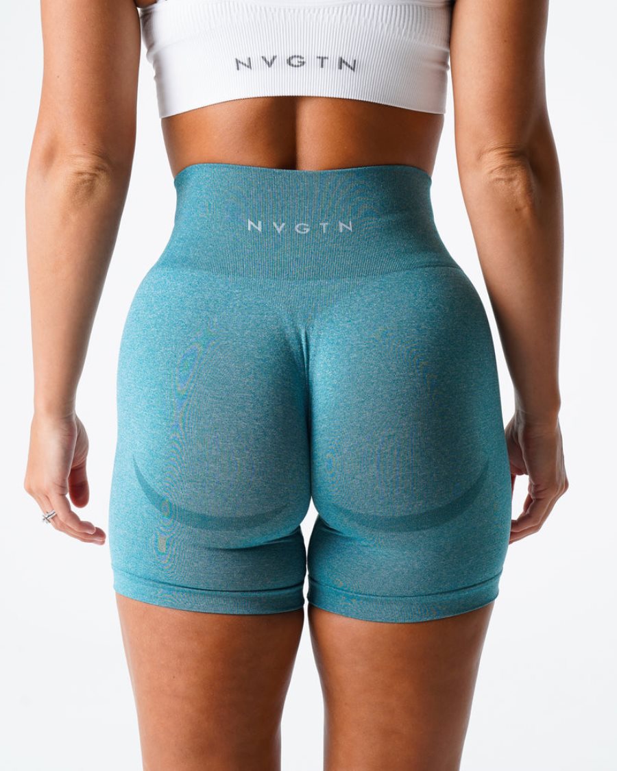 Turquoise Women's NVGTN Contour Seamless Shorts Dubai | i71c613B