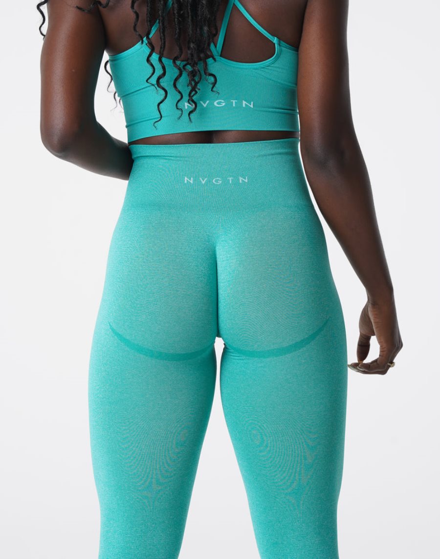 Turquoise Women's NVGTN Curve Seamless Leggings Dubai | 2zk2Pk7u