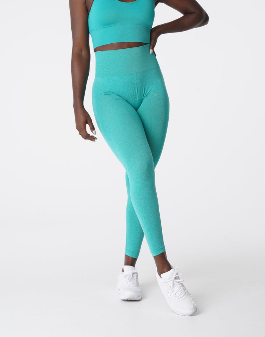 Turquoise Women's NVGTN Curve Seamless Leggings Dubai | 2zk2Pk7u