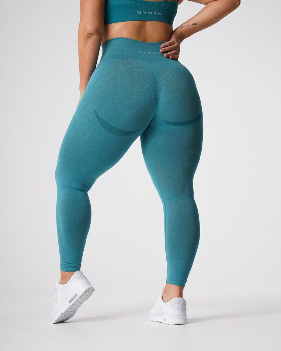 Turquoise Women's NVGTN Curve Seamless Leggings Dubai | S03L7zjj