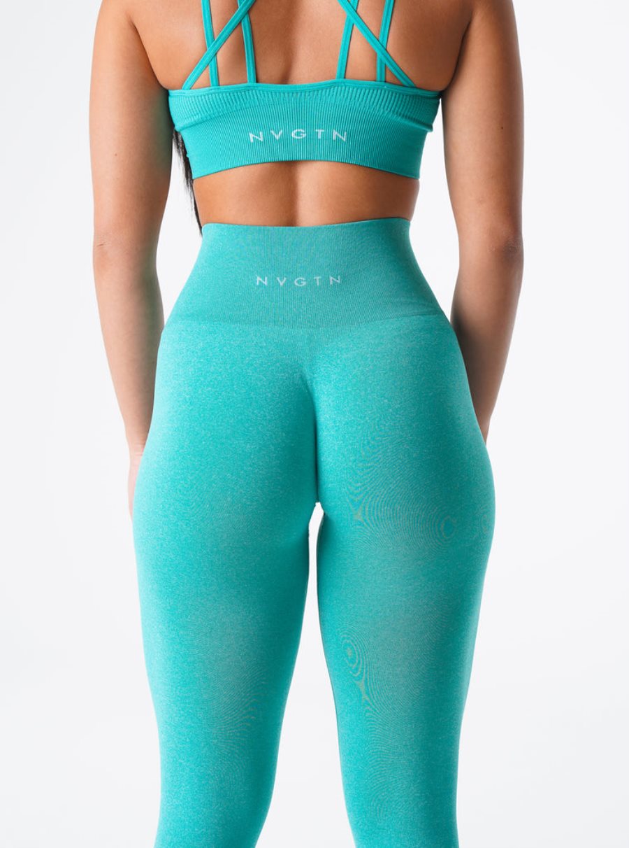 Turquoise Women's NVGTN NV Seamless Leggings Dubai | lAnSoI5W