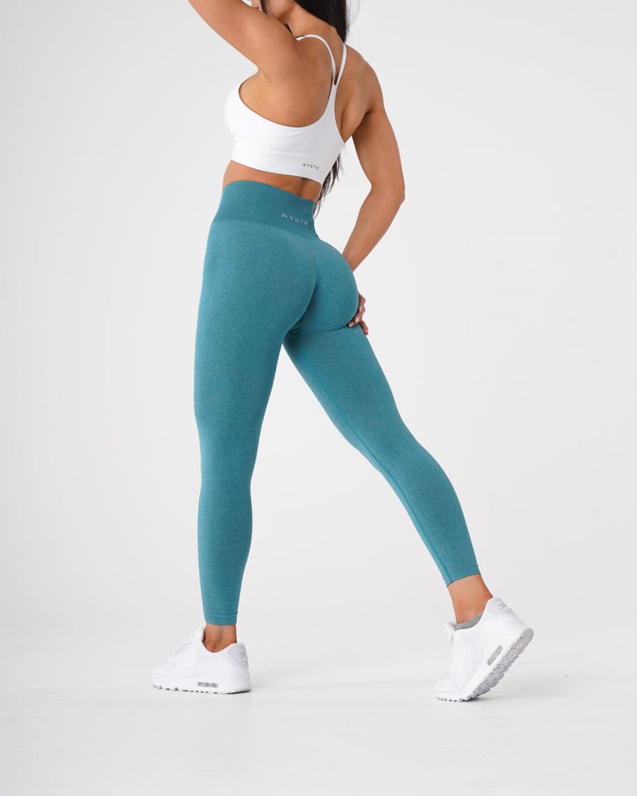 Turquoise Women's NVGTN NV Seamless Leggings Dubai | t7UrKkzd