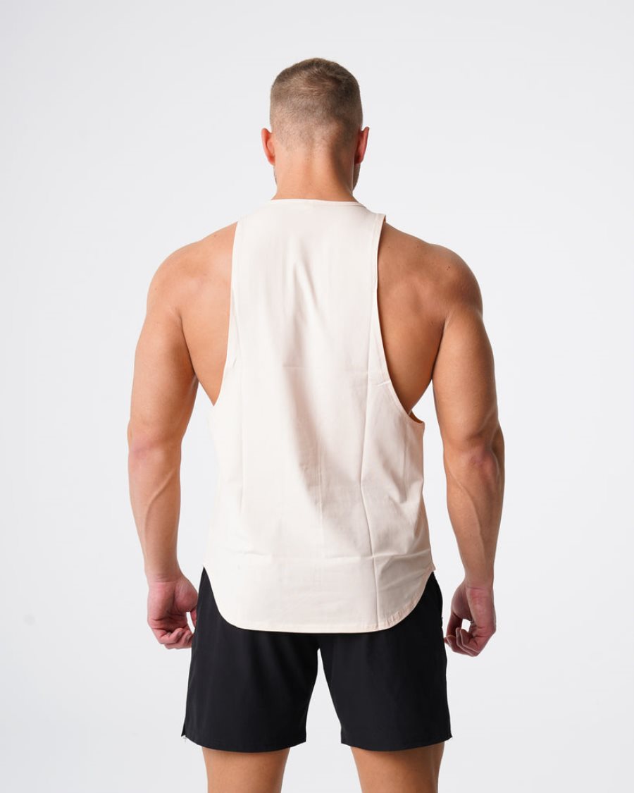 White Men's NVGTN Pulse Edge Tanks Dubai | ajswVSxq