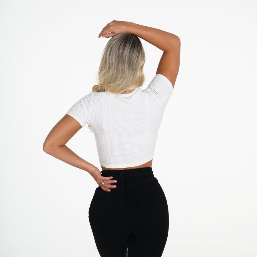 White Women's NVGTN Back To Basics T Shirts Dubai | zyuarEyv