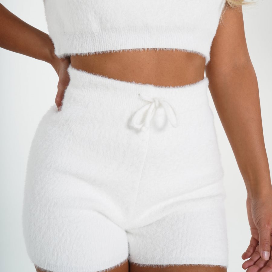 White Women's NVGTN Casual Cutie Lounge Shorts Dubai | JL6arcki