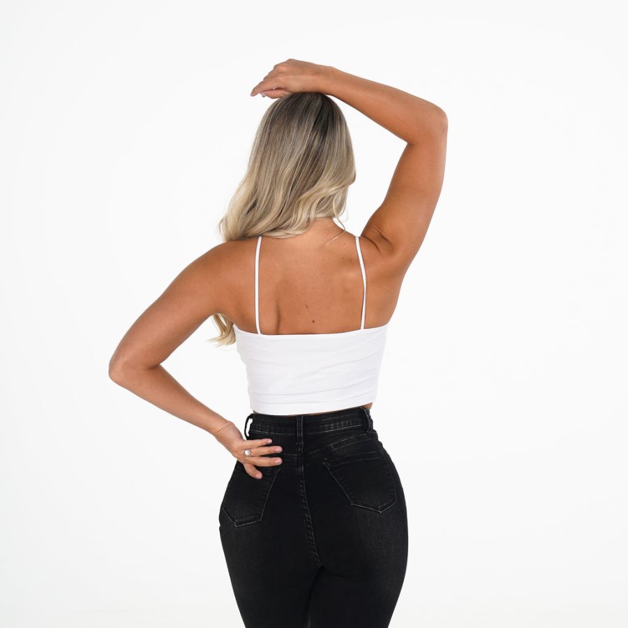 White Women's NVGTN Night Out Crop Tops Dubai | vvcQ6kOi