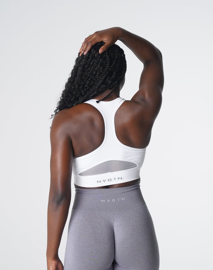 White Women\'s NVGTN Surge Seamless Sports Bra Dubai | d4gPU95y