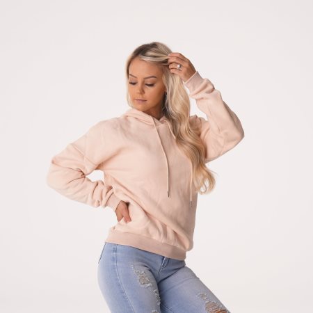 Beige Women's NVGTN Essential Drop Shoulder Hoodie Dubai | 2y0XF18p