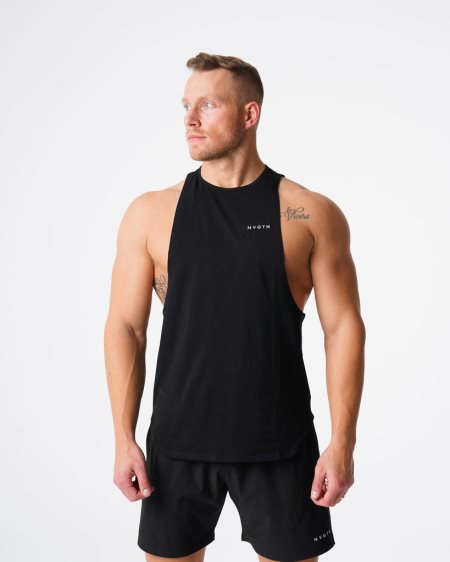 Black Men's NVGTN Pulse Edge Tanks Dubai | 6YqTMw1Q