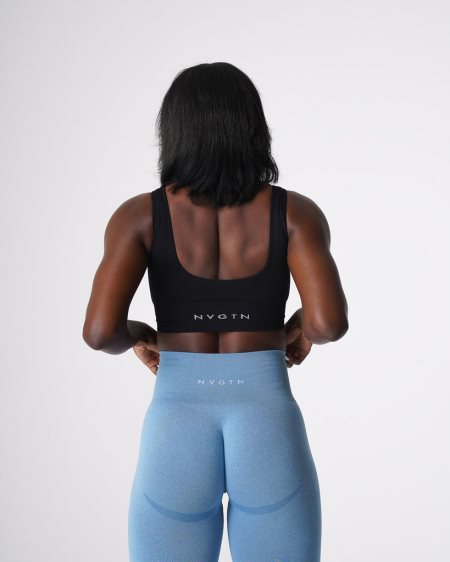 Black Women's NVGTN Elevate Seamless Sports Bra Dubai | nxWzFU21