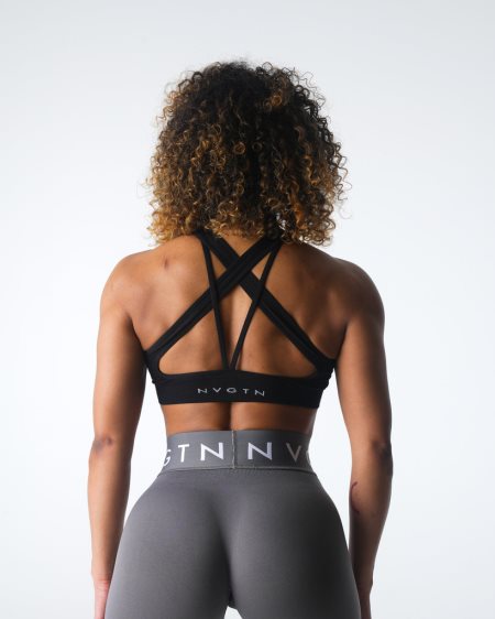 Black Women's NVGTN Inspire Seamless Sports Bra Dubai | zEUbQd0P