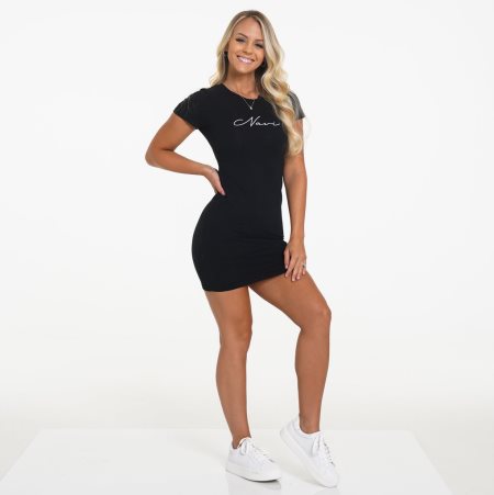 Black Women's NVGTN Navi Tee Dress Dubai | GWlX55rQ