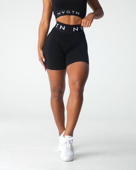 Black Women's NVGTN Sport Seamless Shorts Dubai | Mucsujaf