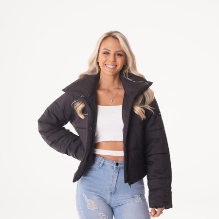 Black Women's NVGTN Winter Nights Puffer Jackets Dubai | OntTfTg3