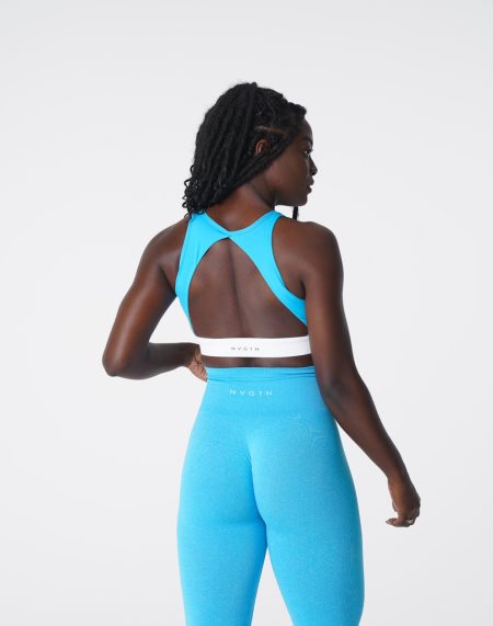 Blue Women's NVGTN Agility Sports Bra Dubai | t9cZI4cd