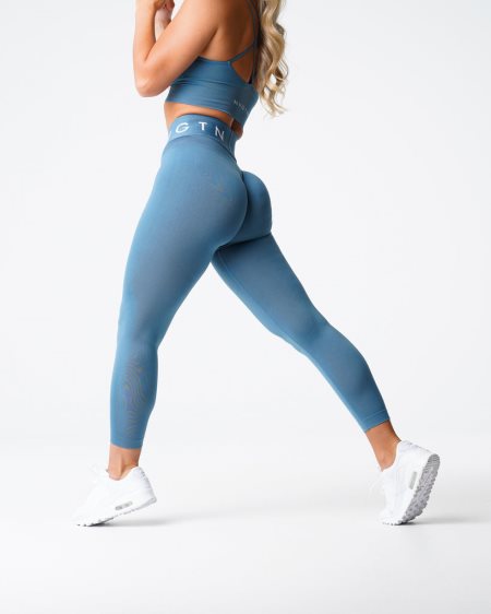 Blue Women's NVGTN Sport Seamless Leggings Dubai | sBa6wiTq