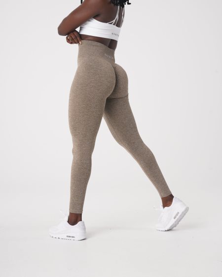 Brown Women's NVGTN Scrunch Seamless Leggings Dubai | tlDqaGKA