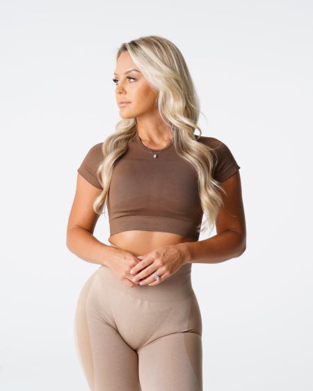 Brown Women's NVGTN Vortex Seamless Top Sports Bra Dubai | s6kdTpLR