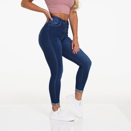 Dark Blue Women's NVGTN Navishape Jeans Dubai | g1auictf