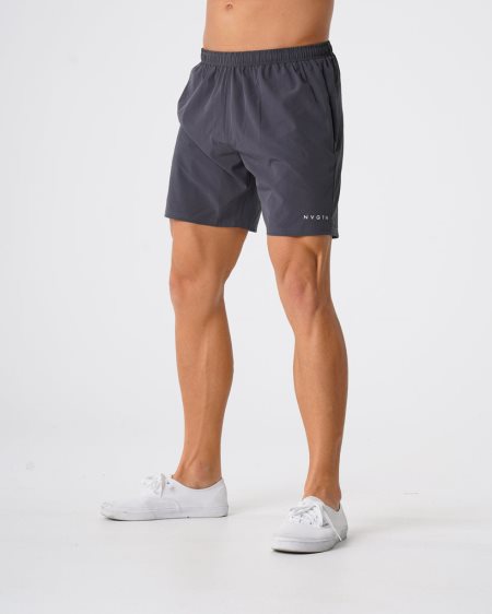 Deep Grey Men's NVGTN Flex Shorts Dubai | BZXdAxWz