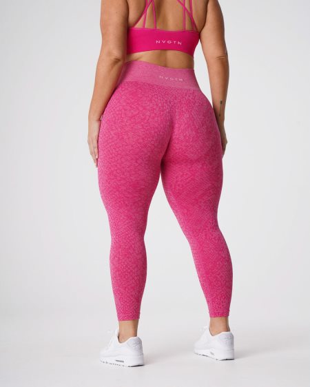 Fuchsia Women's NVGTN Snakeskin Seamless Leggings Dubai | cyTrHk6L