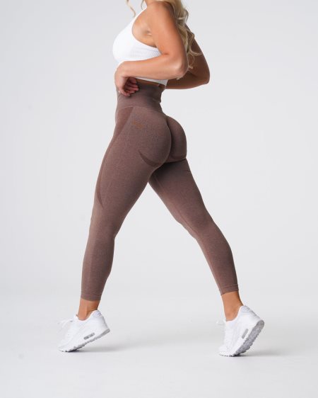 Grey Brown Women's NVGTN Contour Seamless Leggings Dubai | f9FkmF28