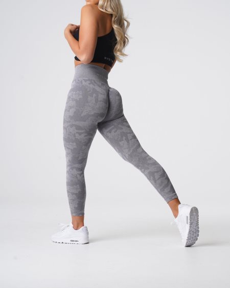 Grey Women's NVGTN Camo Seamless Leggings Dubai | 1U0AS7od