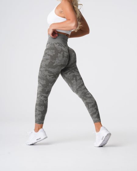 Khaki Green Women's NVGTN Camo Seamless Leggings Dubai | vzu94JSG