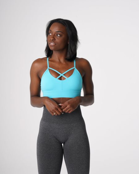 Light Turquoise Women's NVGTN Oasis Sports Bra Dubai | vkm1mWXm