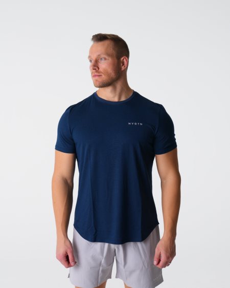 Navy Men's NVGTN Pulse Fitted T Shirts Dubai | reGA1xrl