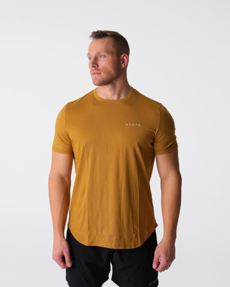 Orange Men's NVGTN Pulse Fitted T Shirts Dubai | qtwfsNAg